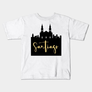 SANTIAGO DE CHILE DESIGNER SILHOUETTE SKYLINE ART Kids T-Shirt